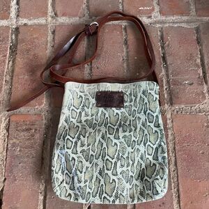 DRAGANA LEATHER DESIGN Handmade Crossbody BAG Snakeskin Print